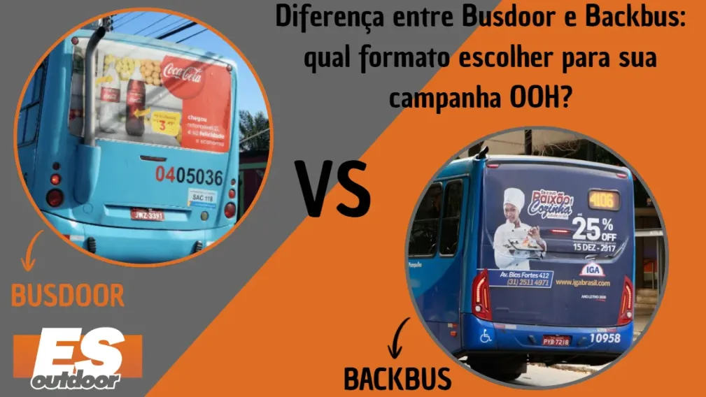 Diferen&ccedil;a entre Busdoor e Backbus: qual formato escolher para sua campanha OOH?