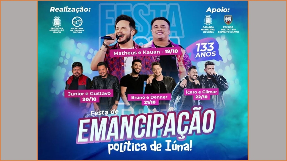 FESTA DE EMANCIPA&Ccedil;&Atilde;O POLITICA DE I&Uacute;NA
