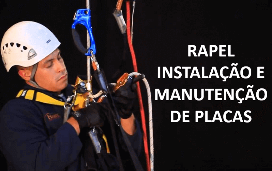 INSTALA&Ccedil;&Atilde;O PAINEL DE PUBLICIDADE COM RAPEL